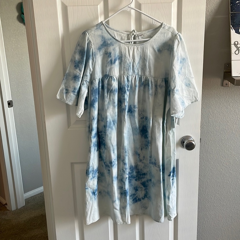 NWT old navy denim space dyed dress